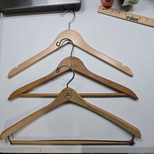 Wooden Hangers Various Types Clothing Suit Pants Shirt